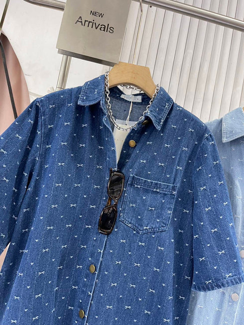 Oversize Denim Shirt Dress
